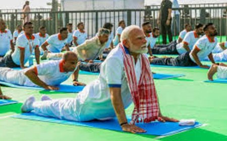 PM Modi Leads 11th International Yoga Day Celebrations in Visakhapatnam, Andhra Pradesh