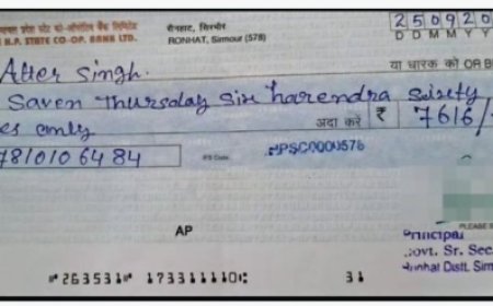 Cheque of  Rs.7,616/- Exposes Cracks in India’s Education System
