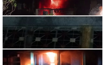 Massive Fire Breaks Out in Two-Storey Business Building in Bhadrak’s Chandbali