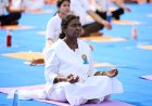 International Yoga Day: Honourable President Of India  Participates in Mass Yoga Event in Jabalpur