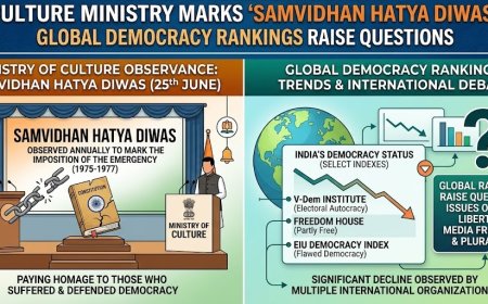 Culture Ministry Marks 'Samvidhan Hatya Diwas'; Global Democracy Rankings Raise Questions