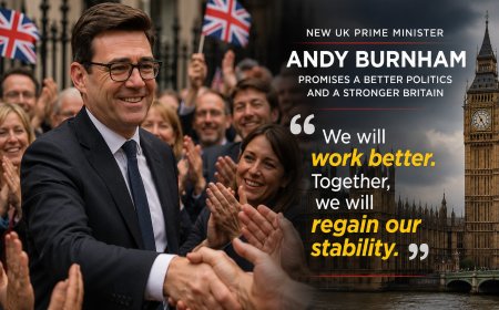 Andy Burnham Takes Charge as UK Prime Minister