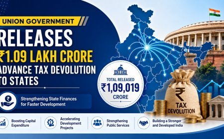 Centre Releases ₹1.09 Lakh Crore Advance Tax Devolution to States to Boost Development
