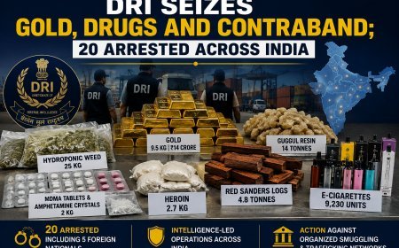 DRI Seizes Gold, Drugs and Contraband; 20 Arrested Across India