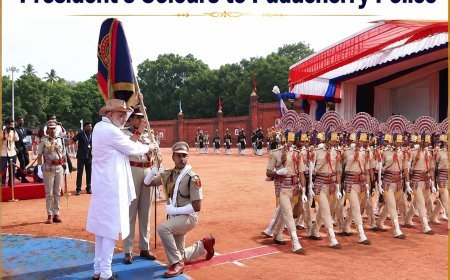 President’s Colours Presented to Puducherry Police