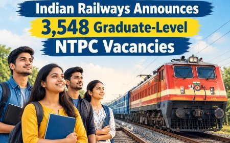 Indian Railways Announces 3,548 Graduate-Level NTPC Vacancies