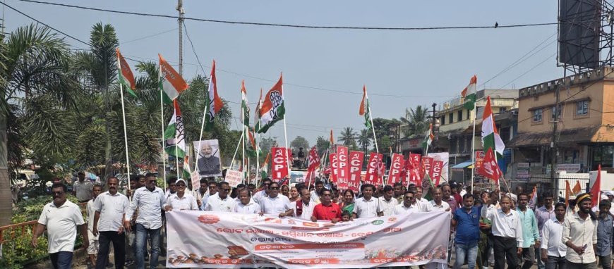 NDIA Bloc Rally in Bhadrak Calls for Electoral Reforms, Farmer Relief