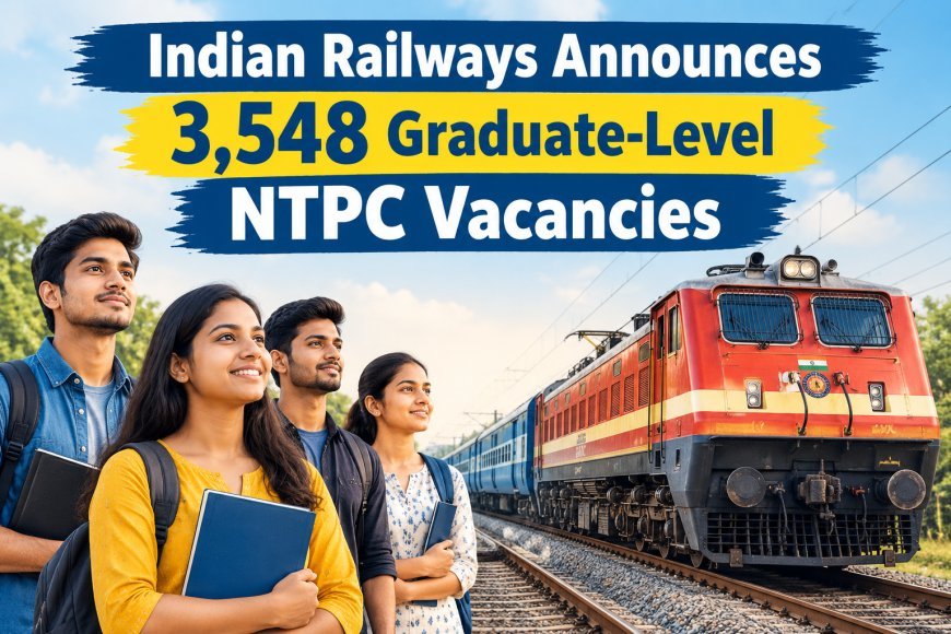 Indian Railways Announces 3,548 Graduate-Level NTPC Vacancies